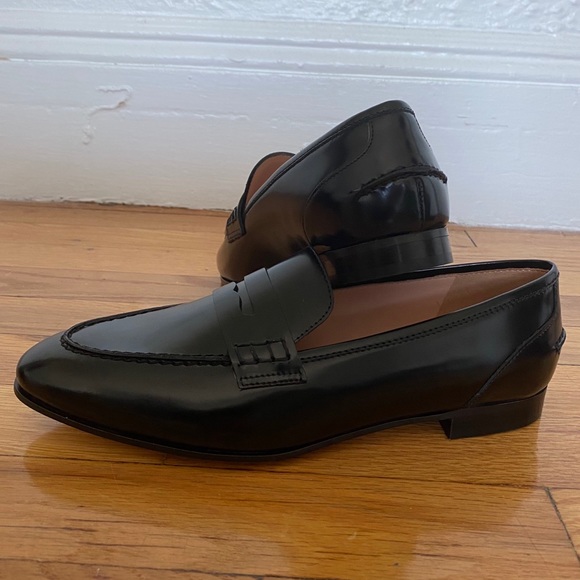 J.Crew Black Leather Academic Penny Loafer - Picture 4 of 7